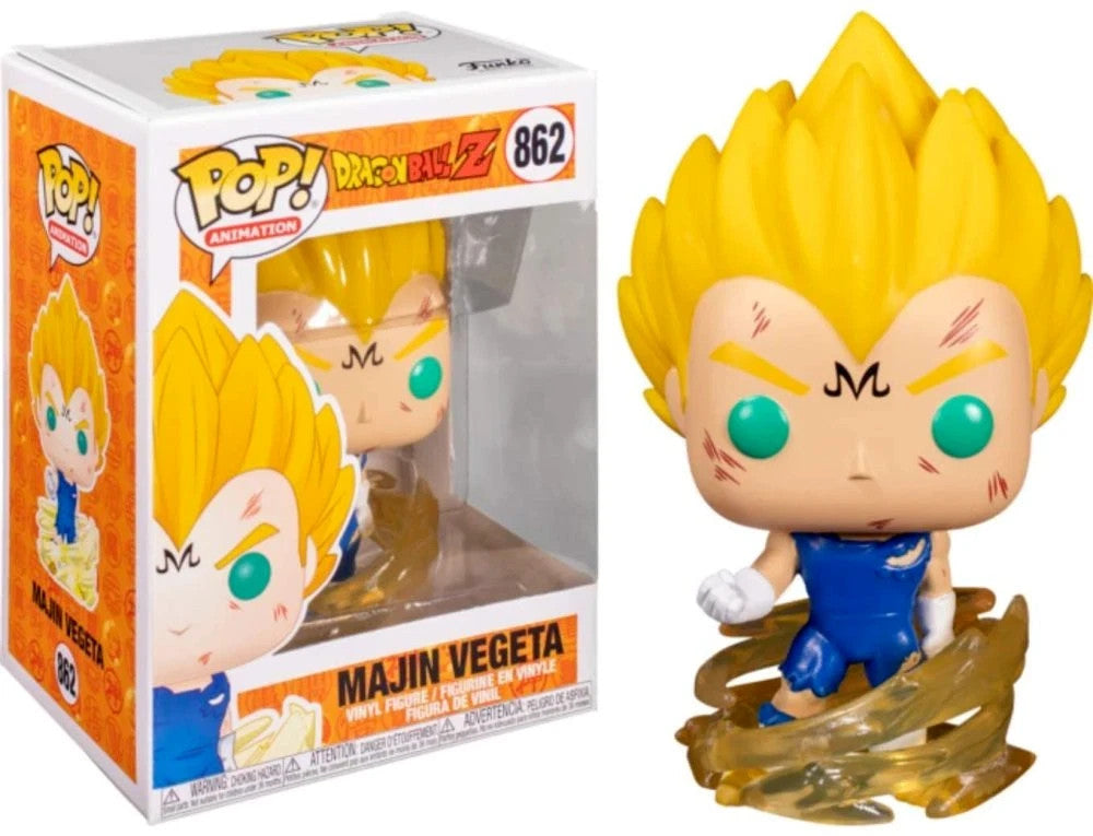 Dragon Ball Z Super Saiyan Majin Vegeta Funko Pop 862 Vinyl Figure 9cm Nuovo