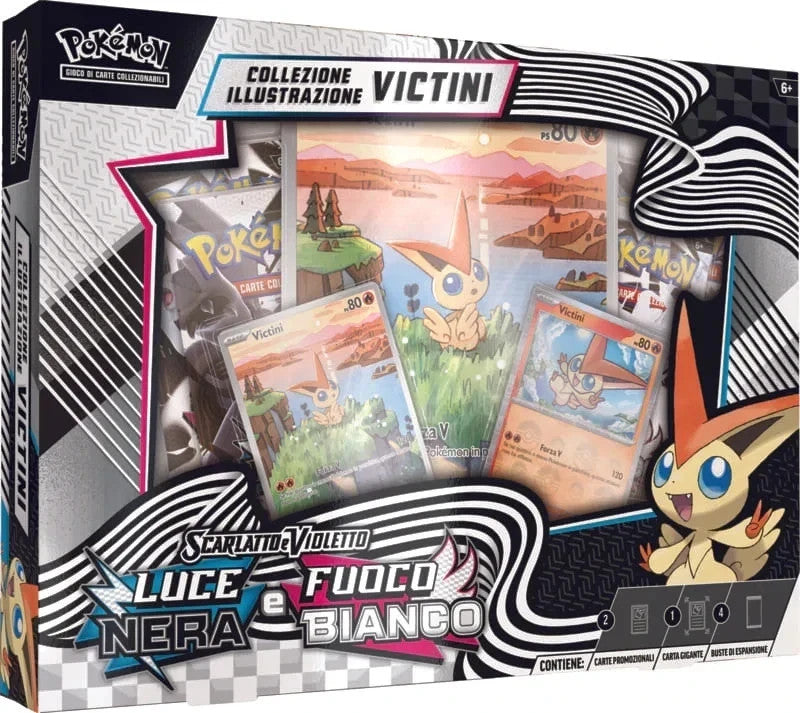 POKEMON FUOCO BIANCO E LUCE NERA COLLEZIONE ILLUSTRAZIONE VICTINI - ITALIANA