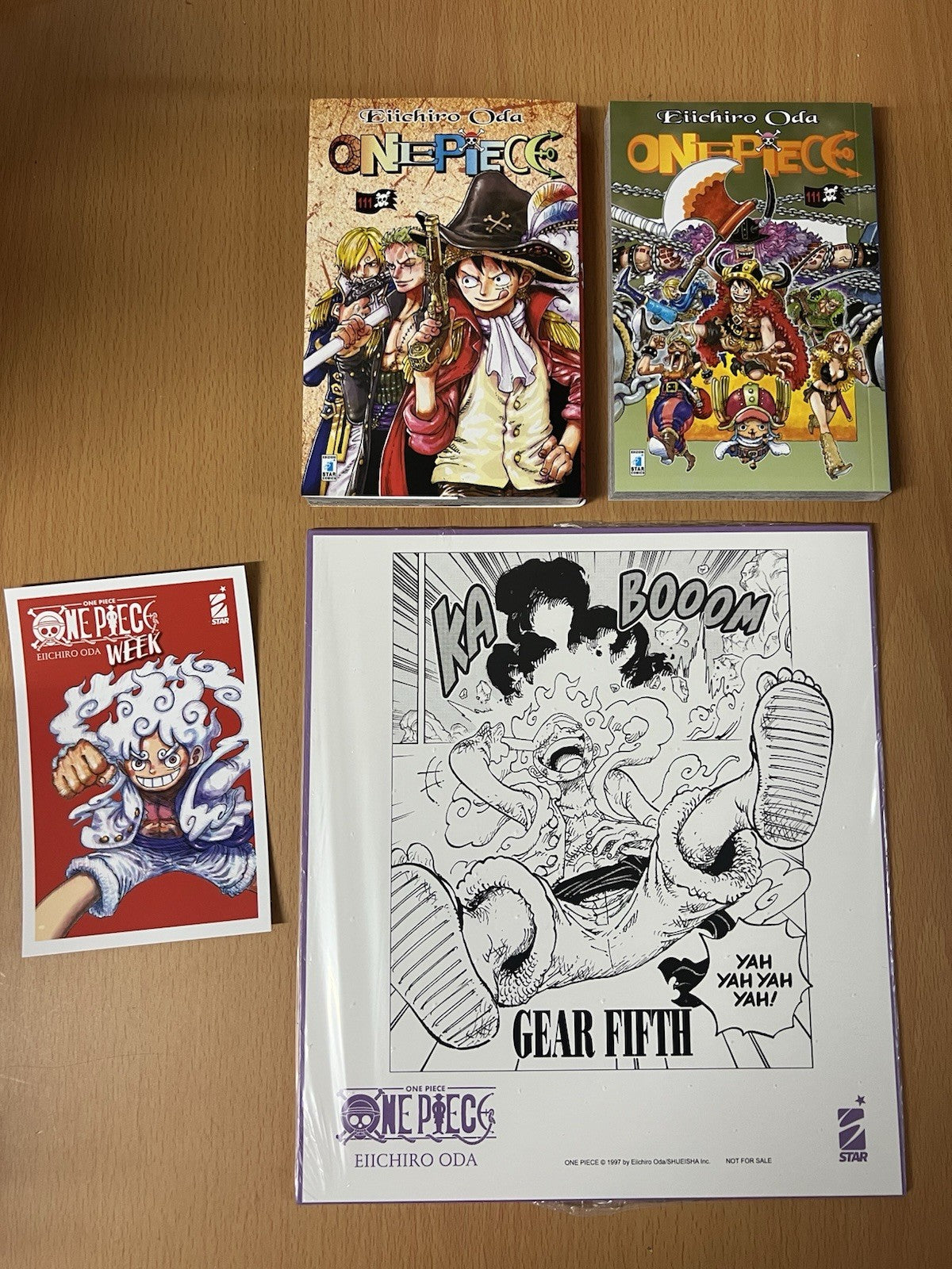 One Piece 111 Serie Blu + Variant Cover 111 con shikishi E Cartolina star comics