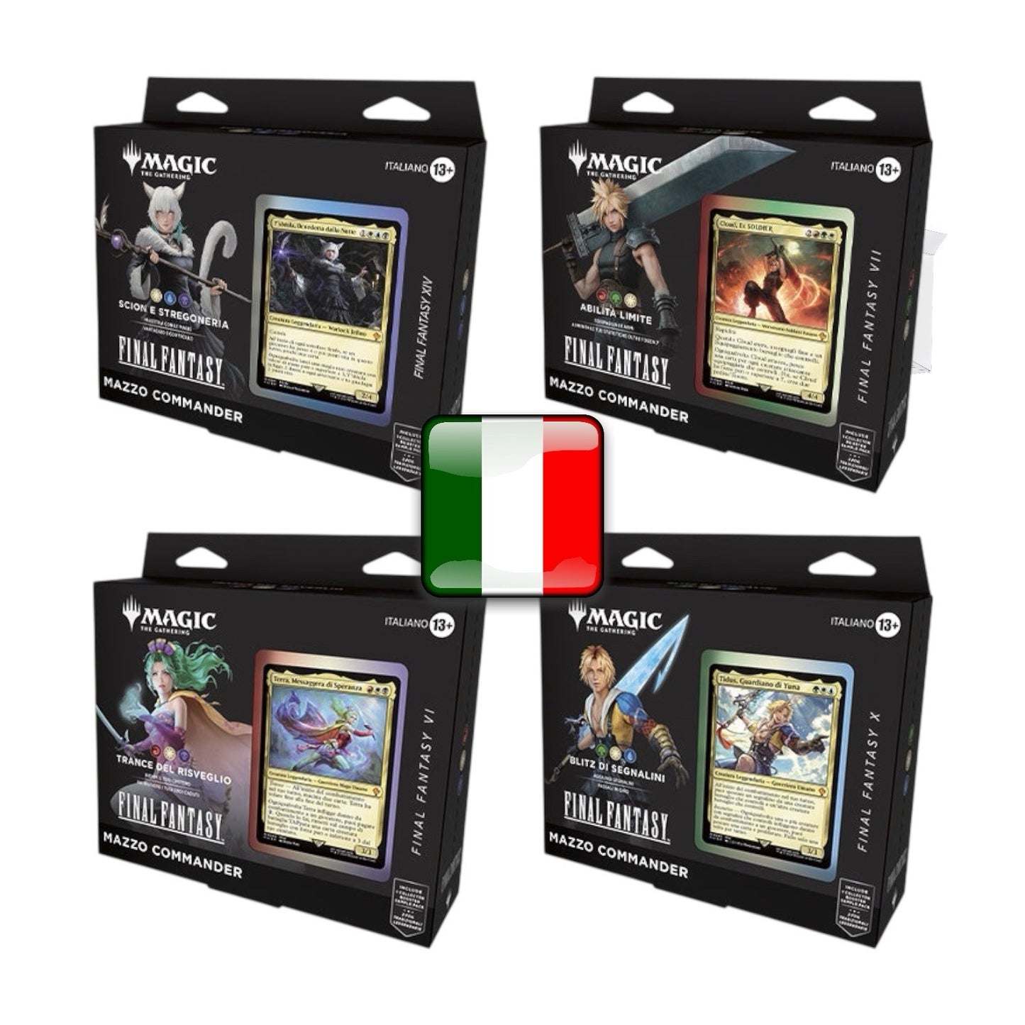 Final Fantasy: Set 4 Mazzi Commander Deck Magic MTG ITA Italiano