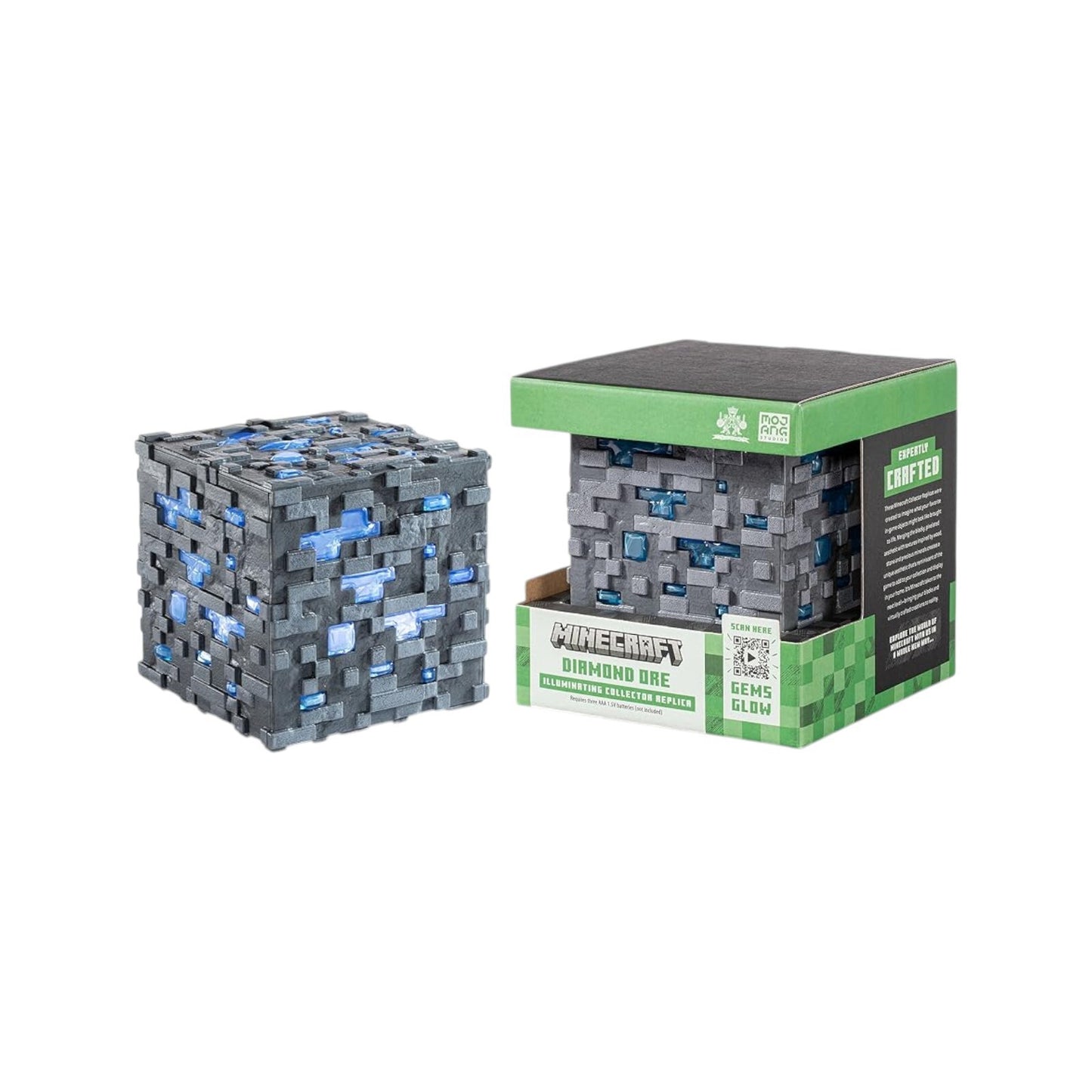 Minecraft Replica Illuminating Diamond Ore Cube 10 Cm Noble Collection