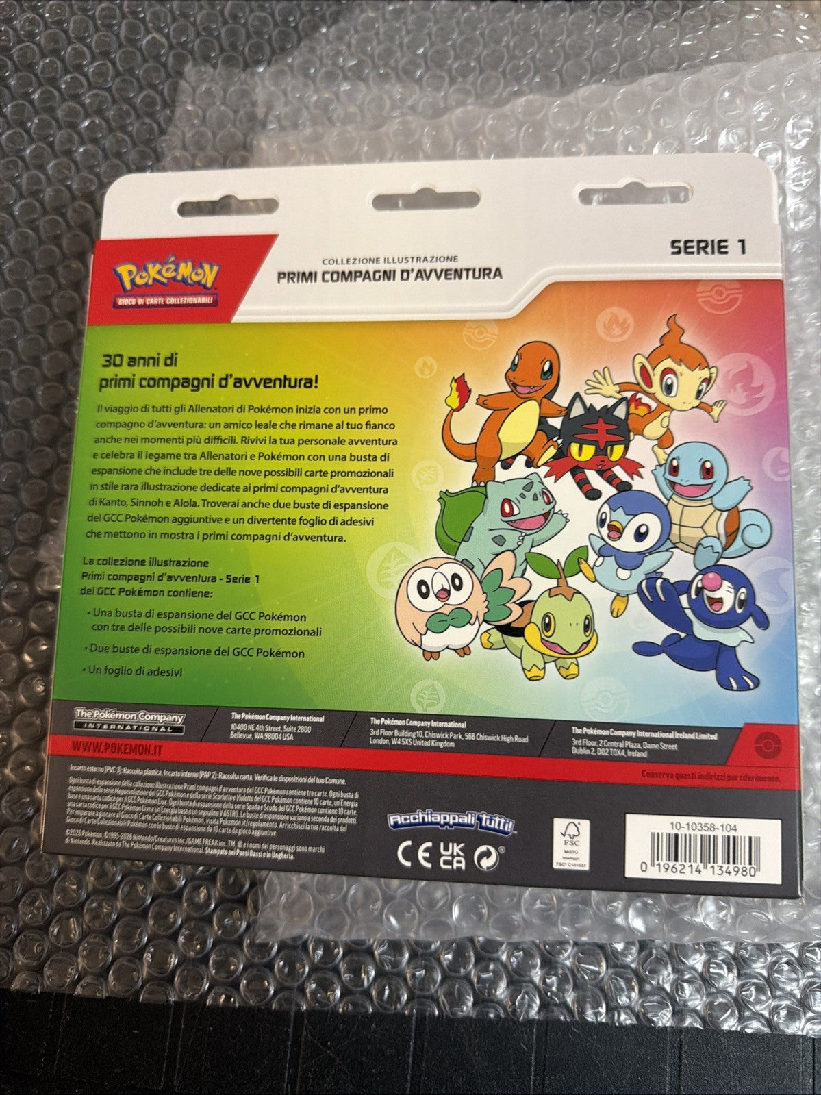 Pokémon Collezione Illustrazione Primi Compagni d’Avventura Serie 1