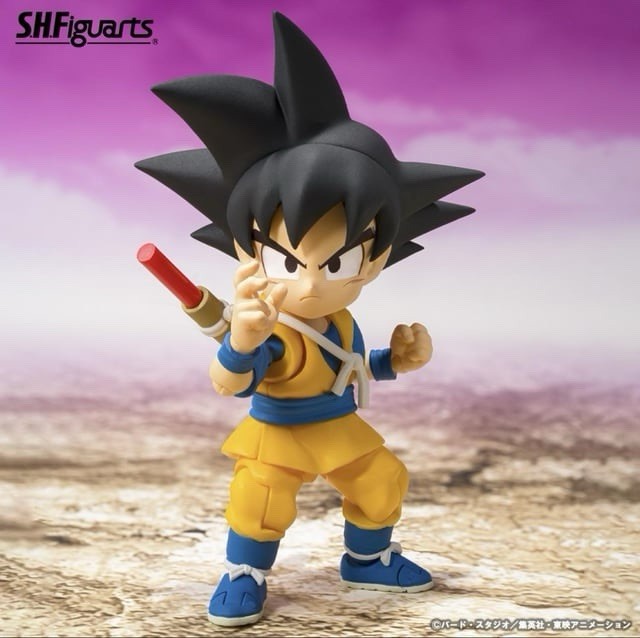 SON GOKU MINI DRAGON BALL DAIMA SH FIGUARTS BANDAI 7 CM NUOVA ORIGINALE