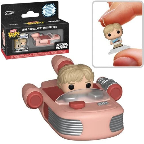 Star Wars Bitty Pop! Rides Vinyl Figure Luke Skywalker and Speeder