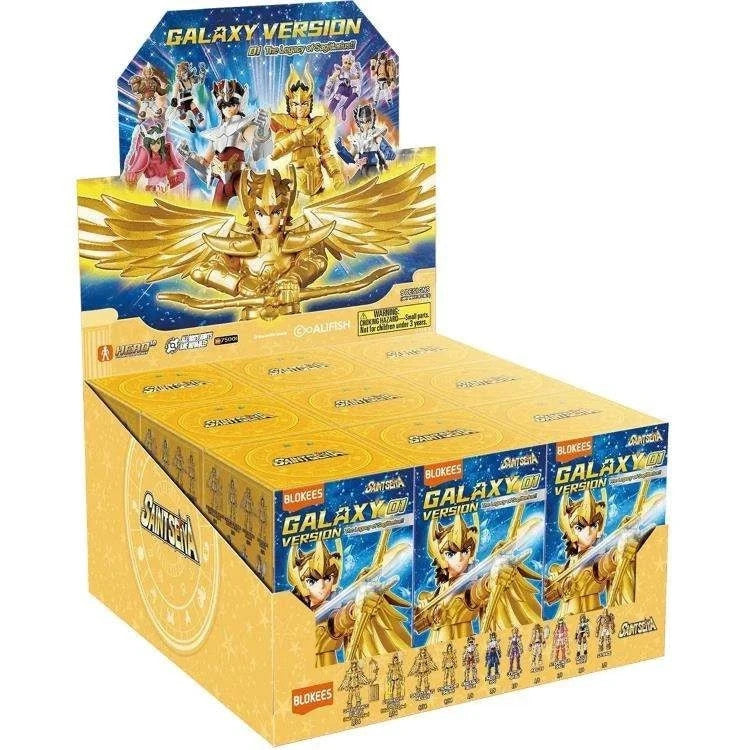 Toysverse TCG Blokees Saint Seiya Galaxy Version 01 blind box display case featuring collectible anime figures