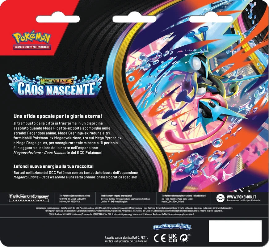 Megaevoluzione Caos Nascente 3 Pack Blister Charmeleon (ITA) Pokémon Compa