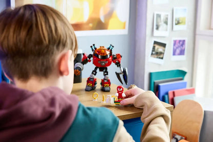 Lego Sonic The hedgehog 77005 Knuckles vs. il Mech Egg Crusher del Dr. Eggman