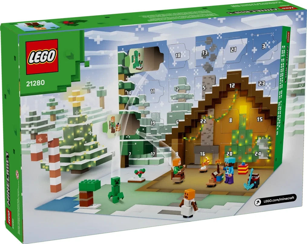 Lego Minecraft 21280 Calendario dell’Avvento 2025 Conto alla rovescia per Natale