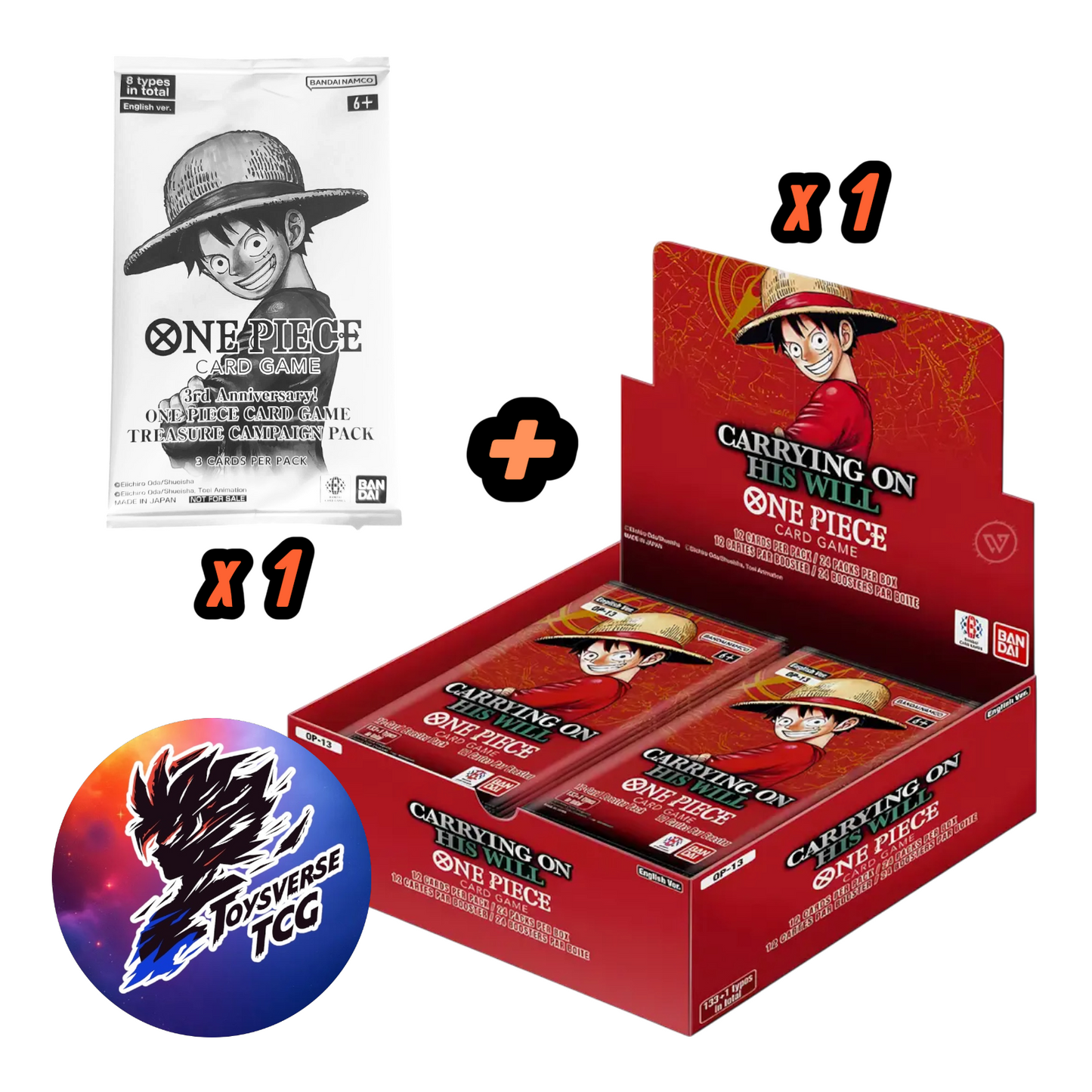 One Piece OP13 Box Carrying on His Will Display 24 Buste ENG + Anniversary Pack