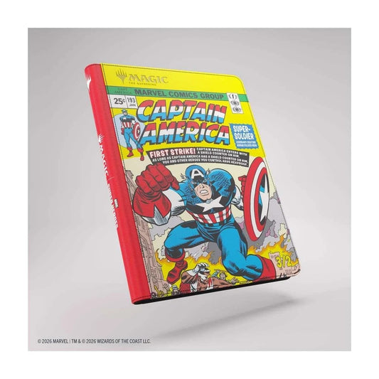 Raccoglitore Binder Album Zip-Up 9 Tasche Marvel Capitan America / Black Panthe