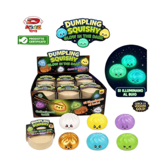 BLIND DUMPLING SQUISHY glow in the dark 1 pezzo casuale (1pz)