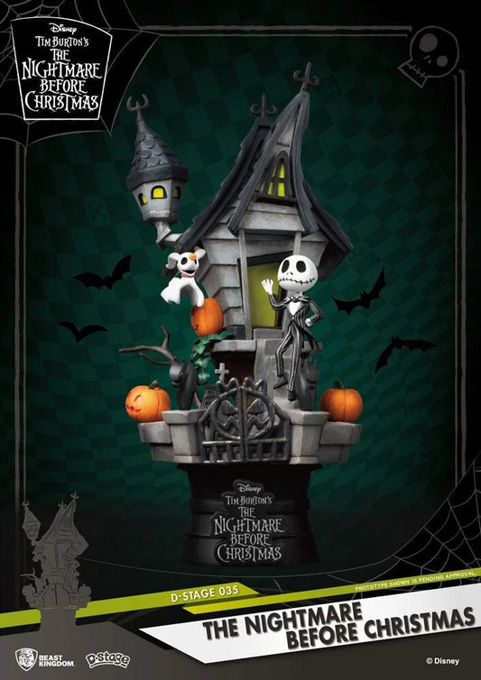 DISNEY NIGHTMARE BEFORE CHRISTMAS D-STAGE PVC DIORAMA - JACKS HAUNTED HOUSE