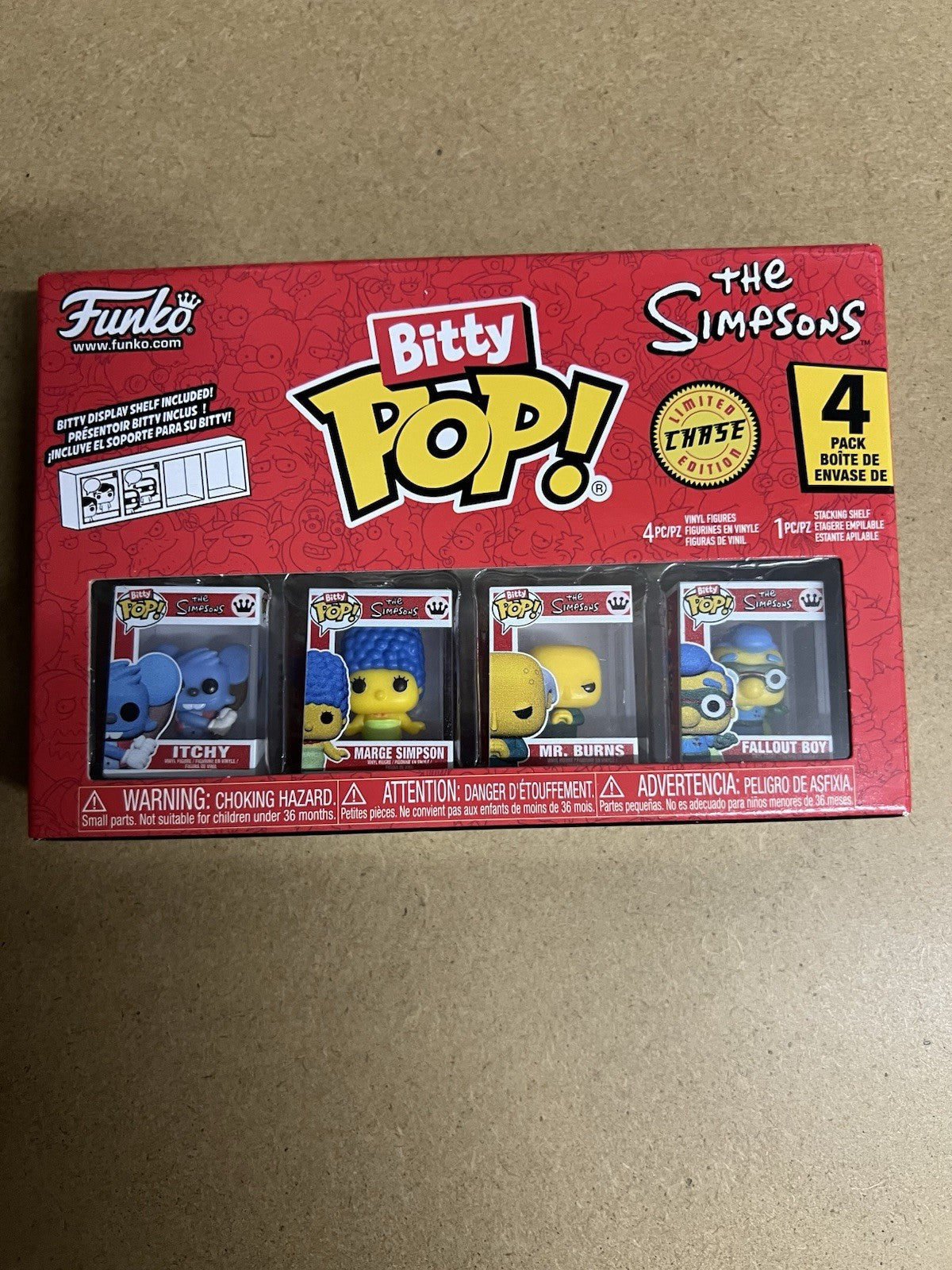 FUNKO BITTY POP 4 Pack The Simpsons Limited Chase Edition Sealed