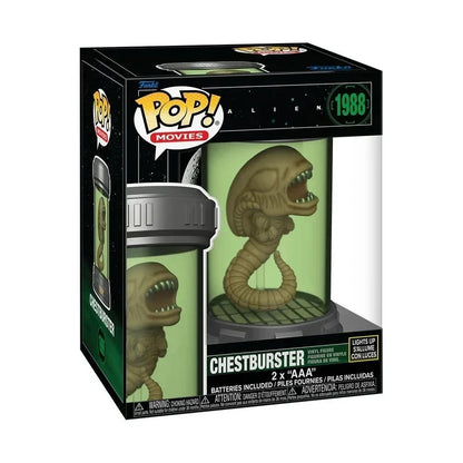 FUNKO POP! MOVIES PREMIUM ALIEN XENOMORPH CHESTBURSTER #1988 SI ILLUMINA NUOVO