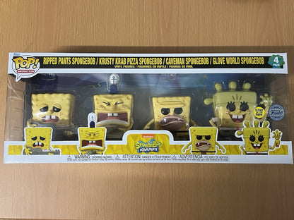 Spongebob Squarepants Exclusive Pop! 4-Pack  [FUN84464] Glow In The Dark