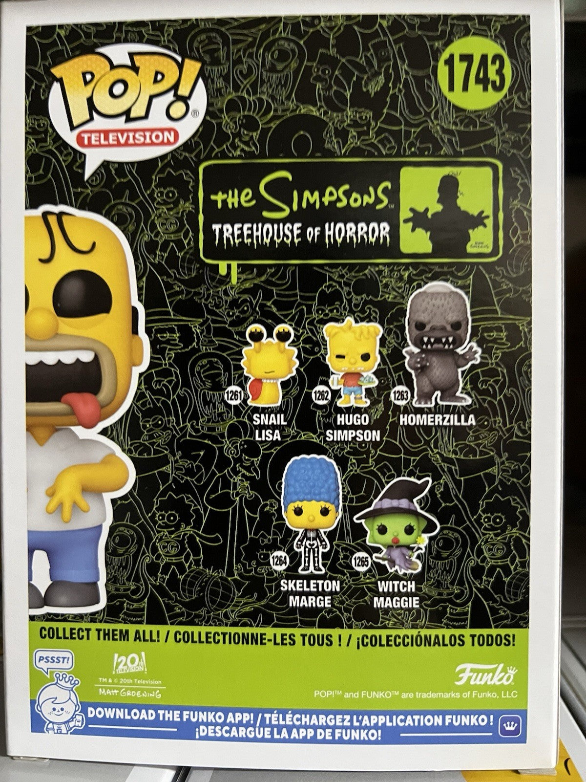 Funko Pop ! Tv The Simpsons TOH - (1743) Crazy Homer Horror Figure 9cm