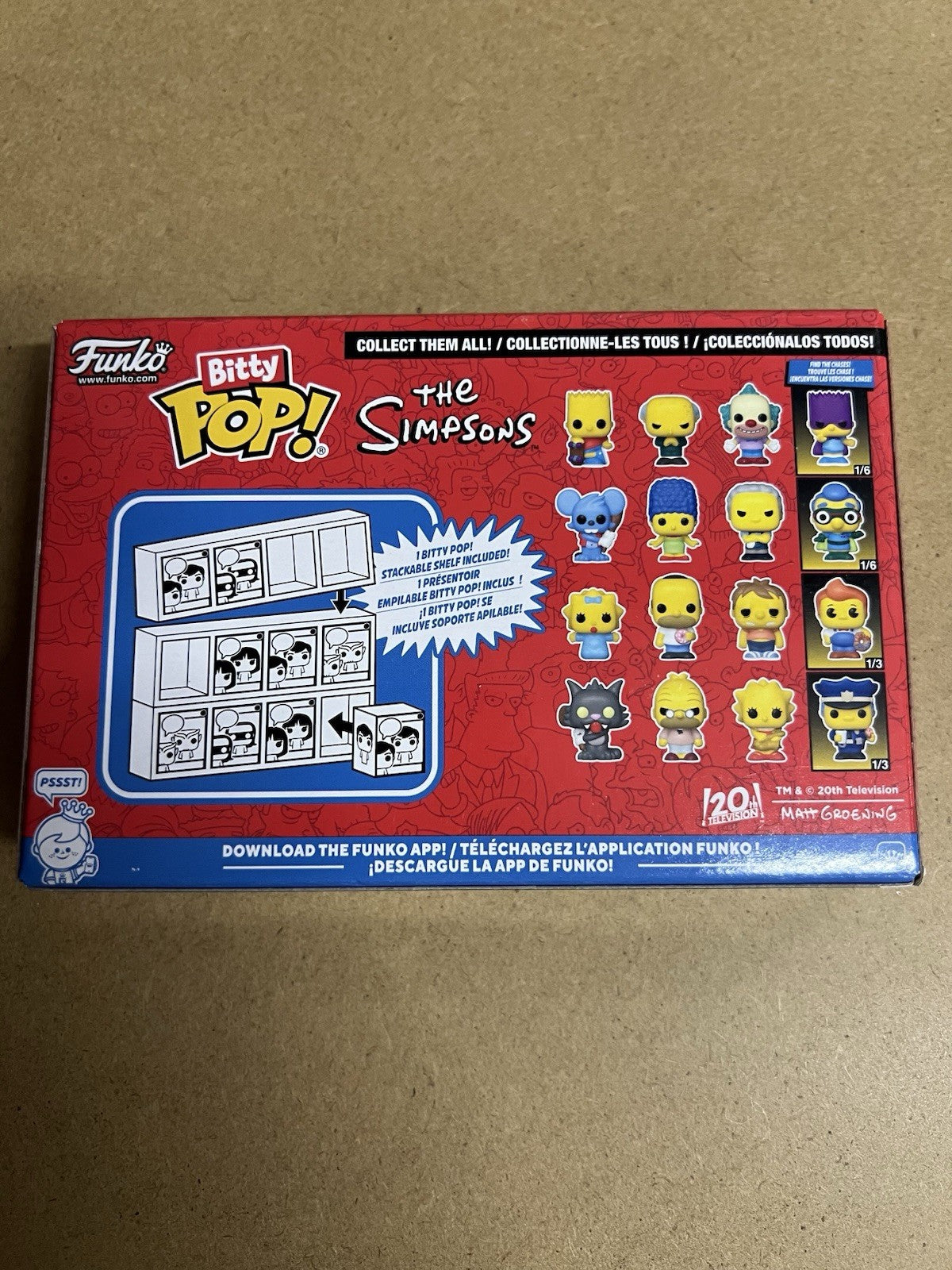 FUNKO BITTY POP 4 Pack The Simpsons Limited Chase Edition Sealed