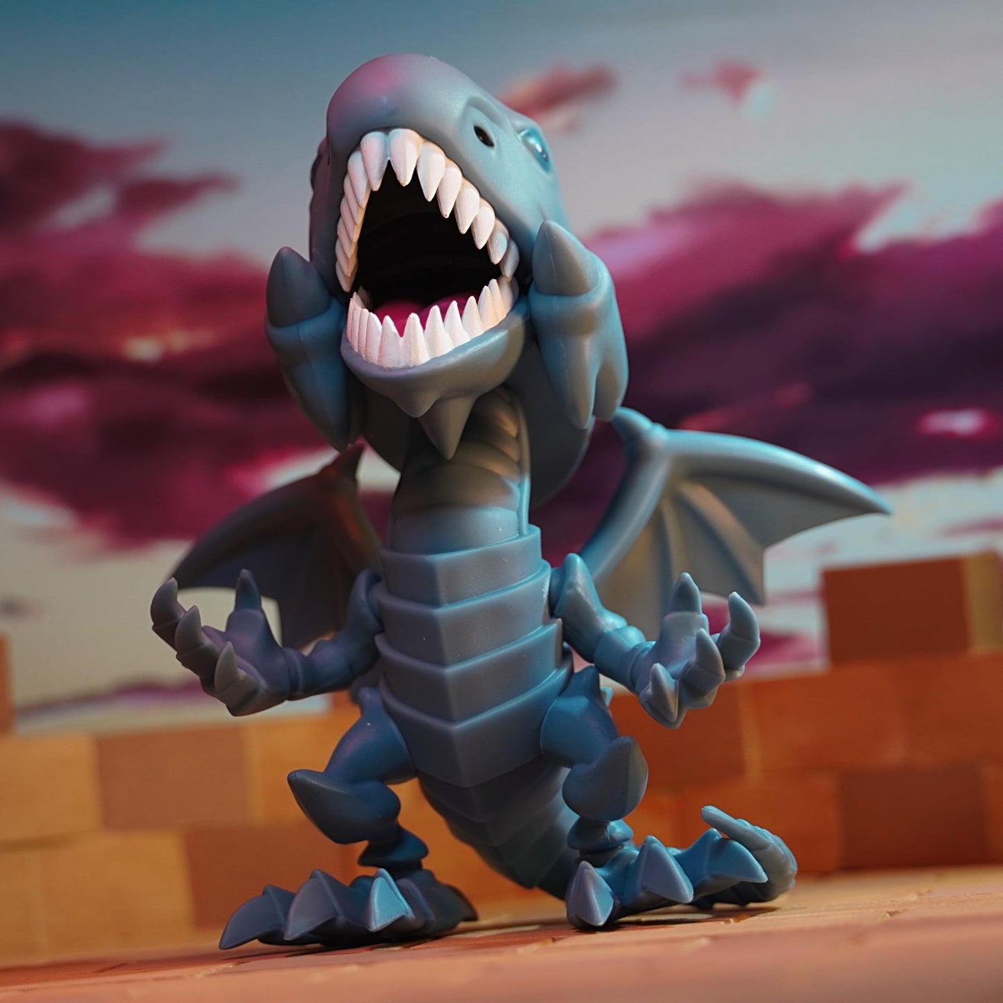 Yu-gi-oh! Vinile Figura Blue Eyes White Dragon 10 Cm Youtooz + protector