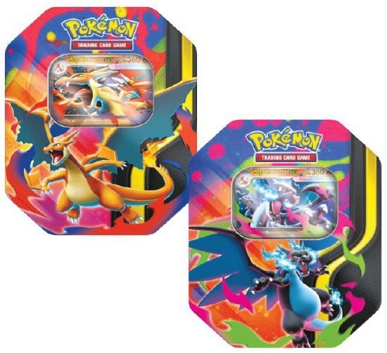 Pokemon Tin da Collezione Mega Charizard X-Ex & Y-Ex - Bundle 2Pz- ITALIANO