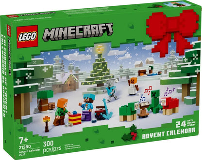 Lego Minecraft 21280 Calendario dell’Avvento 2025 Conto alla rovescia per Natale