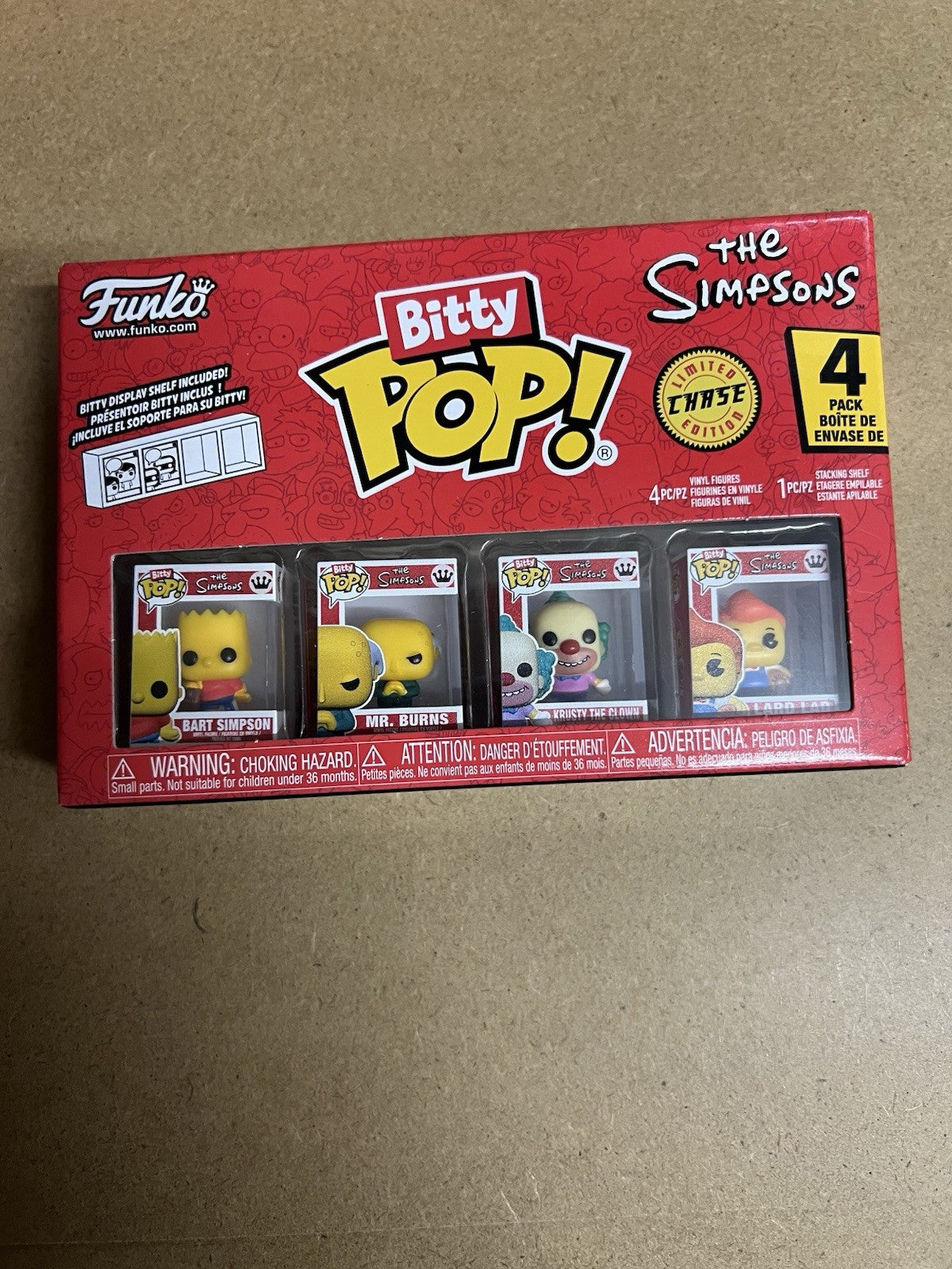 FUNKO BITTY POP 4 Pack The Simpsons Limited Chase Edition Sealed