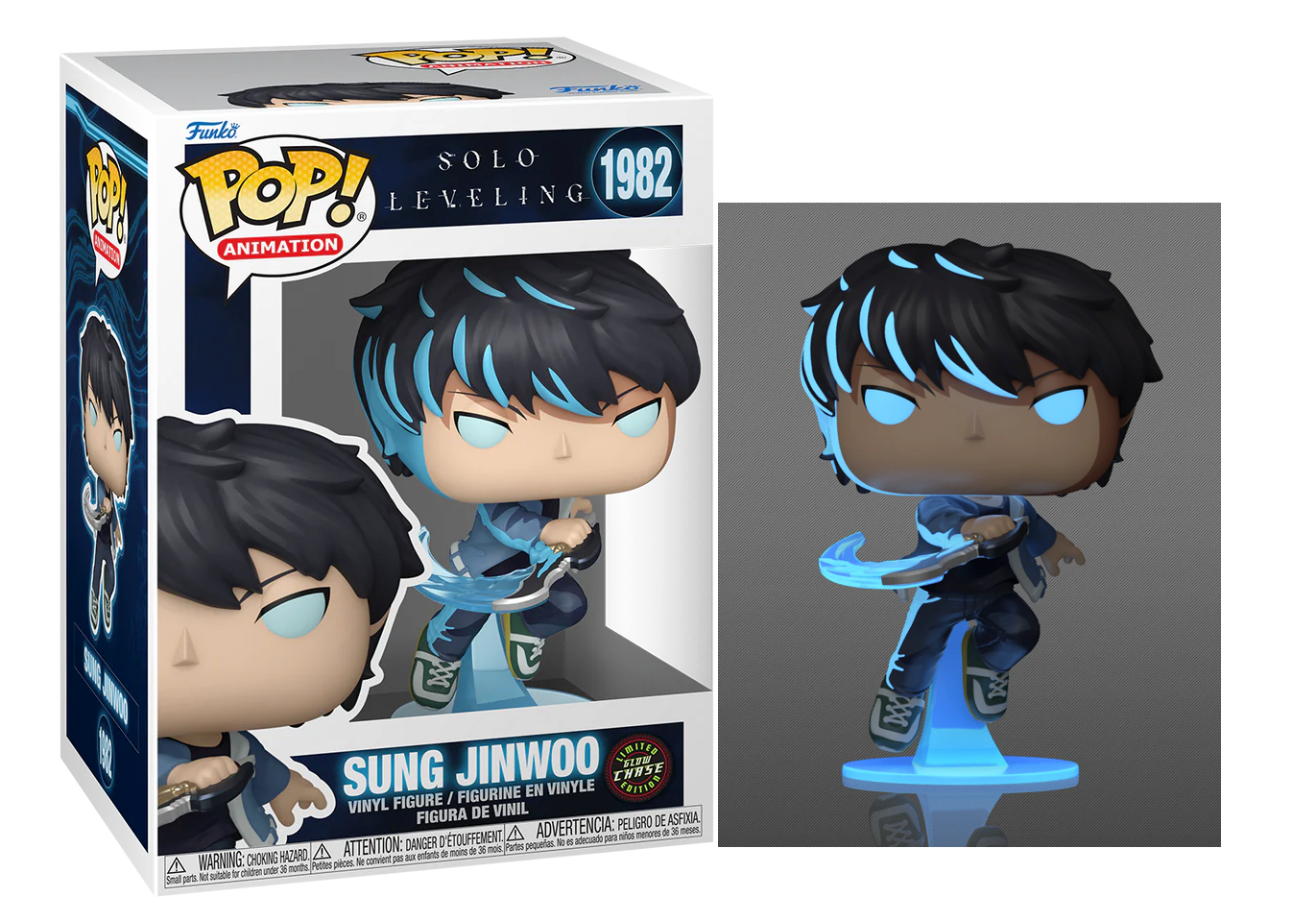 FUNKO POP! Animation 1982 Sung Jinwoo - SOLO LEVELING GLOW CHASE Limited Edition