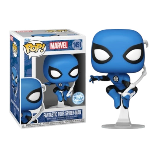 Marvel Pop! Fantastic Four Vinile Figura Spider-man Blue Suit Special Ed #1451