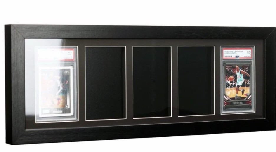 Cadre en bois Evoretro – 5 cartes gradées PSA