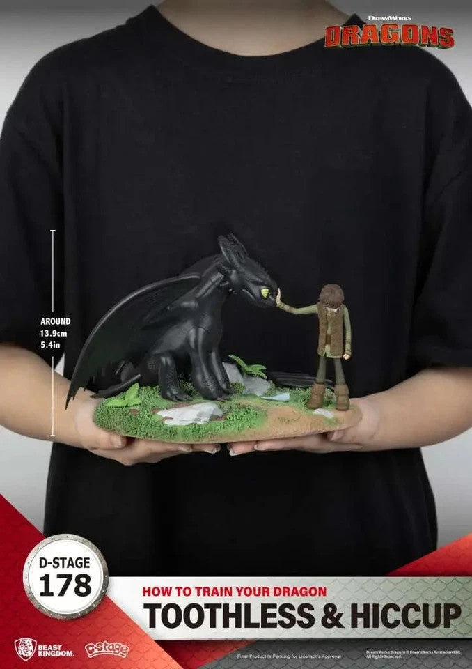How To Train Your Dragon Toothless & Hiccup Beast Kingdom Diorama D-STAGE 178