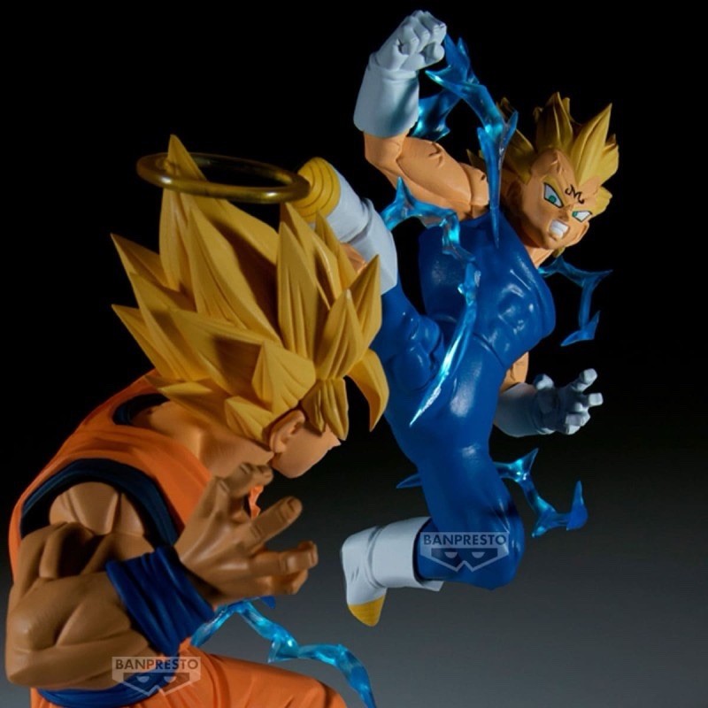 DRAGON BALL Z BUNDLE 2 STATUE GOKU SS2 VS MAJIN VEGETA BANPRESTO MATCH MAKERS