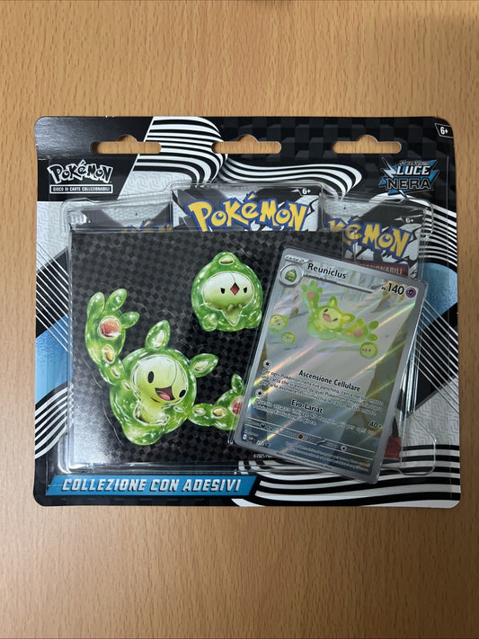 POKEMON  LUCE NERA COLLEZIONE CON ADESIVO - ITALIANO -