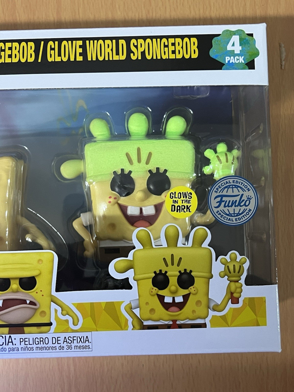 Spongebob Squarepants Exclusive Pop! 4-Pack  [FUN84464] Glow In The Dark