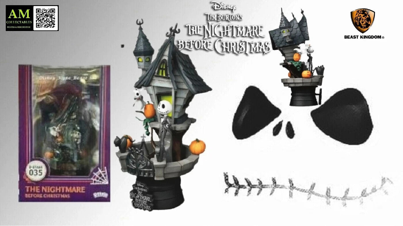 DISNEY NIGHTMARE BEFORE CHRISTMAS D-STAGE PVC DIORAMA - JACKS HAUNTED HOUSE