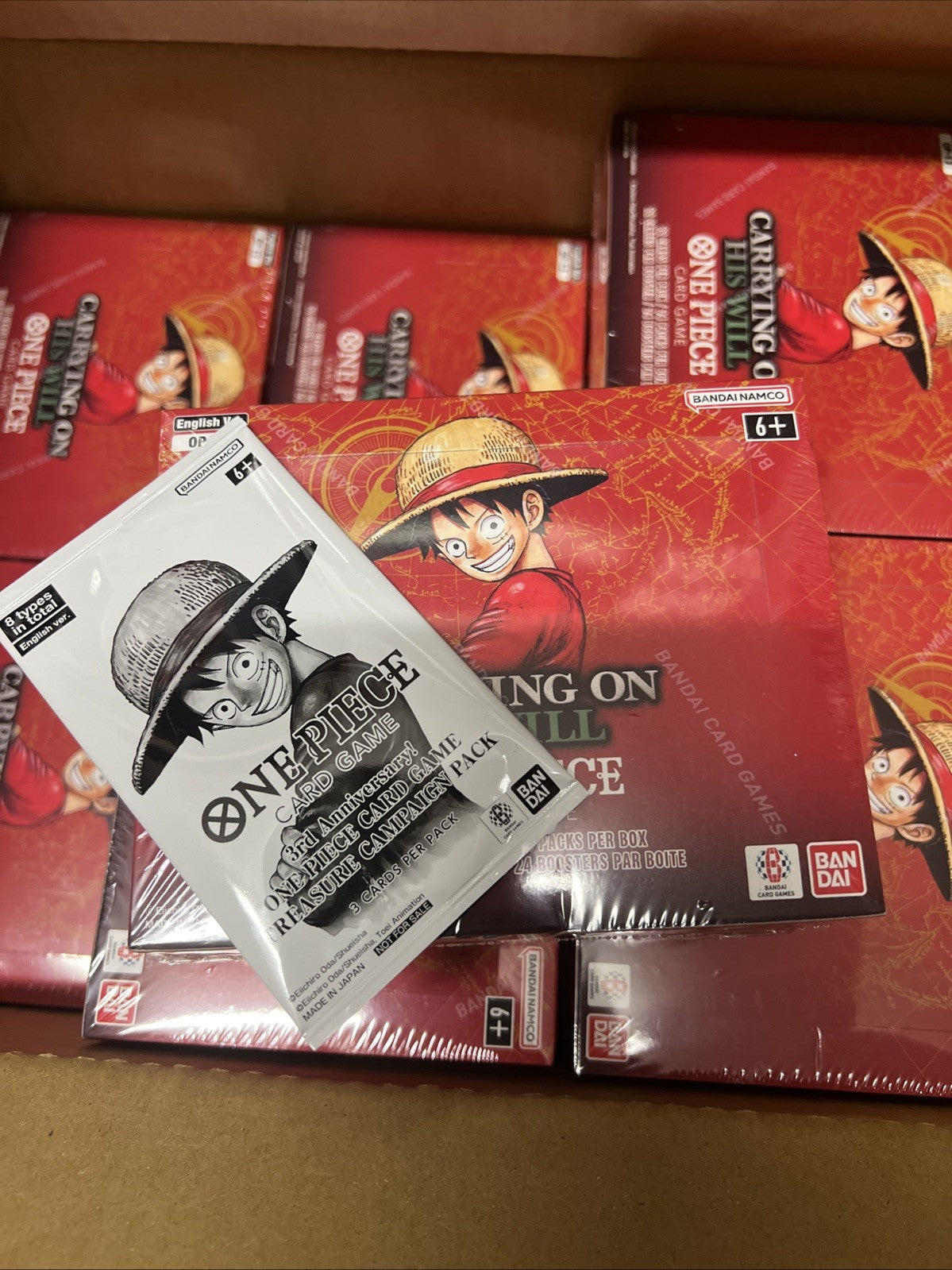 One Piece OP13 Box Carrying on His Will Display 24 Buste ENG + Anniversary Pack