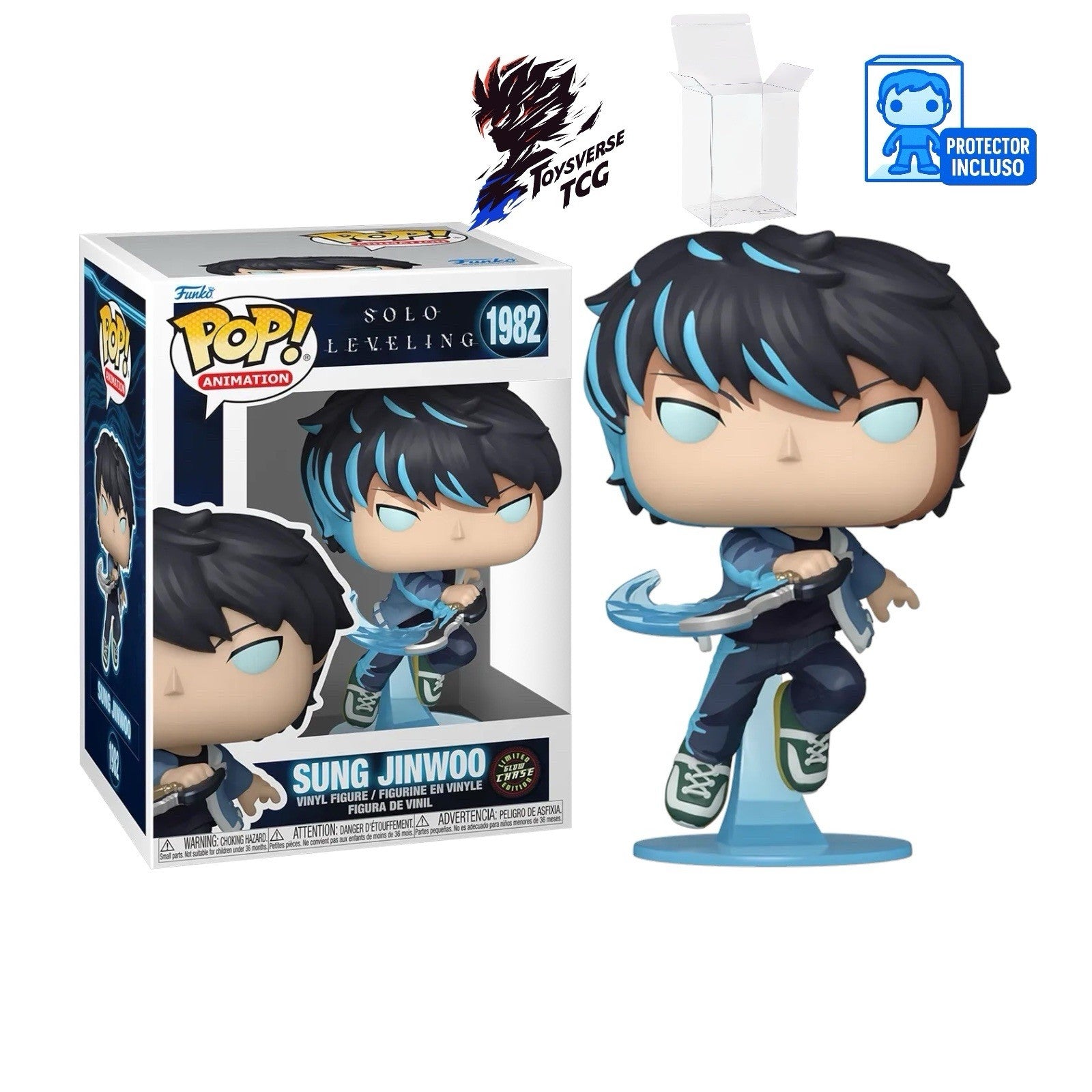 FUNKO POP! Animation 1982 Sung Jinwoo - SOLO LEVELING GLOW CHASE Limited Edition