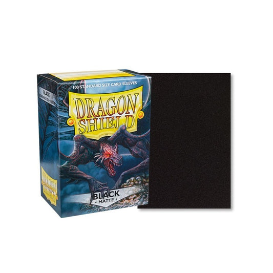 Dragon Shield Matte 100 Sleeves Black Regular Size Magic Pokémon Card Protection