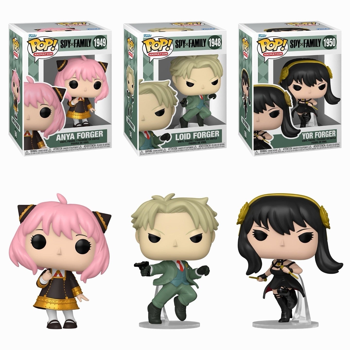 Funko POP ANIMATION Spy X Family Anya Yor Loid Forger COMPLETE PACK ( Foto )