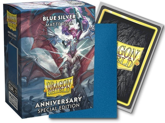 Dragon Shield Matte Dual Sleeves Special Edition - Blue/Silver 100 Kartenhüllen