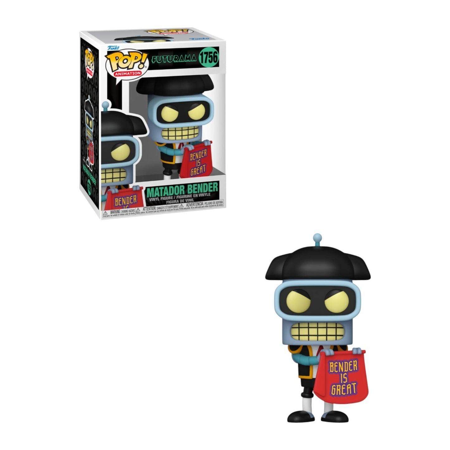 Futurama - Bender (Matador) (1756) Funko Pop! Animation Vinyl Figure 11 cm