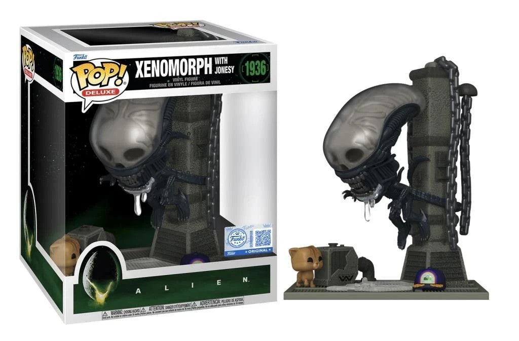 Merchandising Alien: Funko Pop! Deluxe - Xenomorph With Jonesy (Hovering) (Vinyl