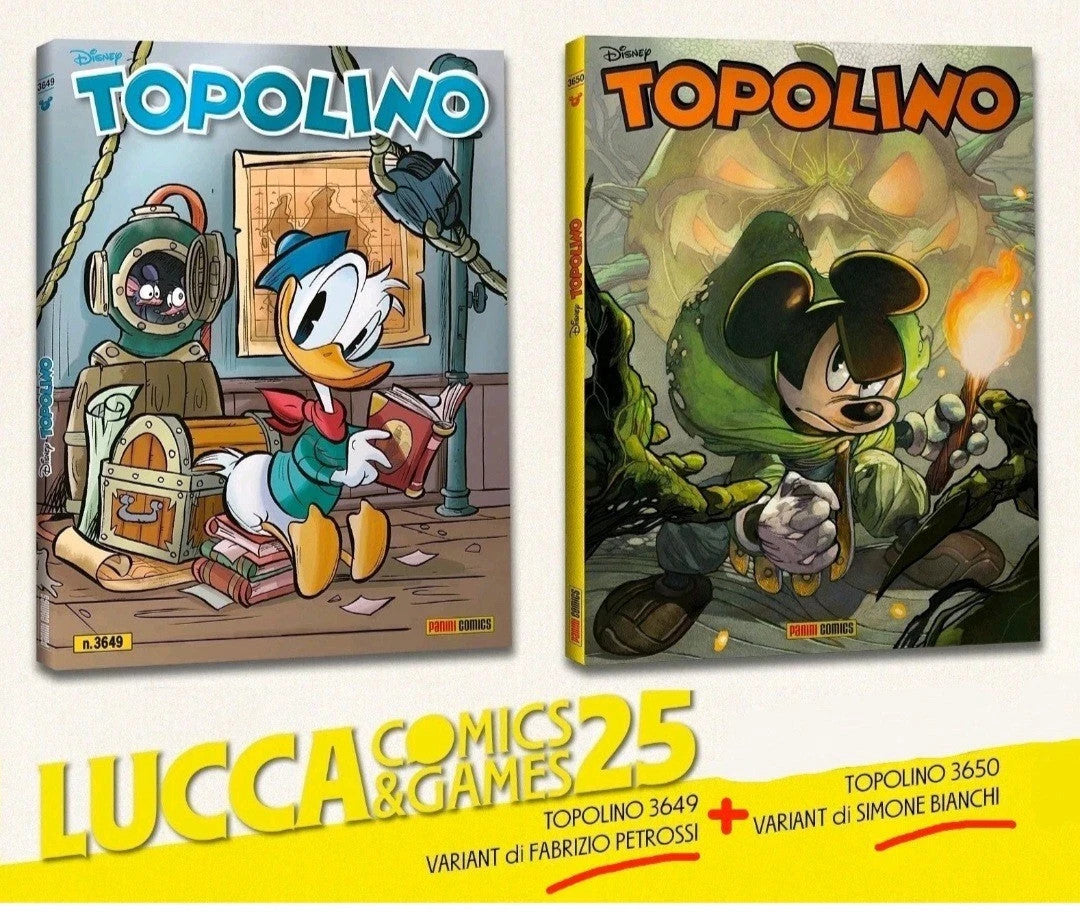 TOPOLINO 3649  VARIANT LUCCA 1 + TOPOLINO  3650  VARIANT LUCCA 2