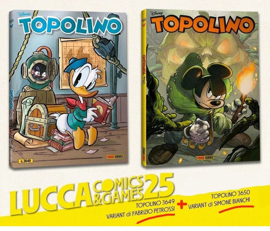 TOPOLINO 3649  VARIANT LUCCA 1 + TOPOLINO  3650  VARIANT LUCCA 2