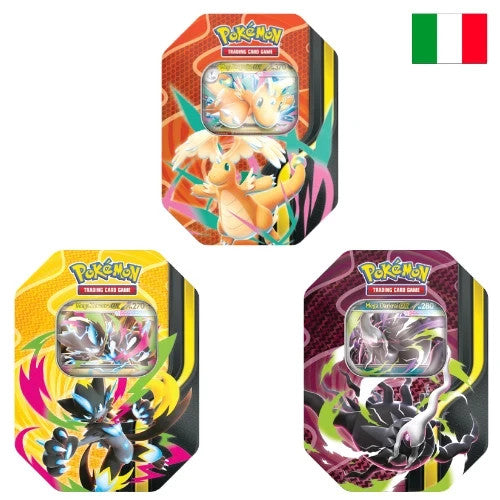 Pokemon Tin da Collezione Megaforze- Bundle 3Pz