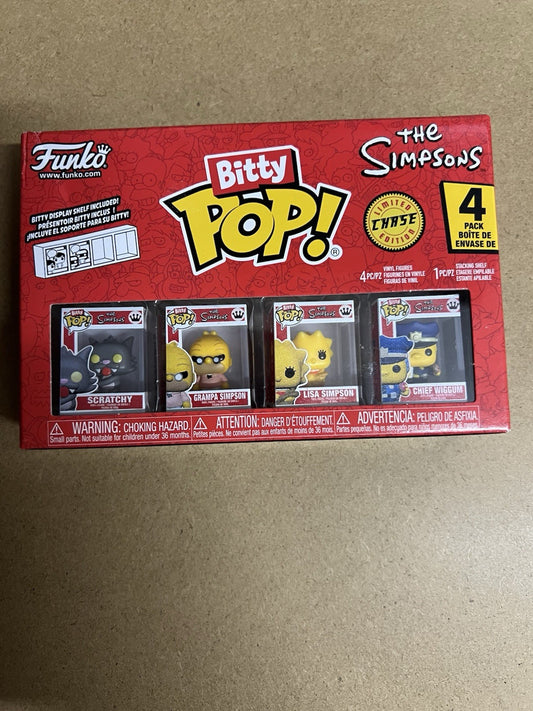 FUNKO BITTY POP 4 Pack The Simpsons Limited Chase Edition Sealed