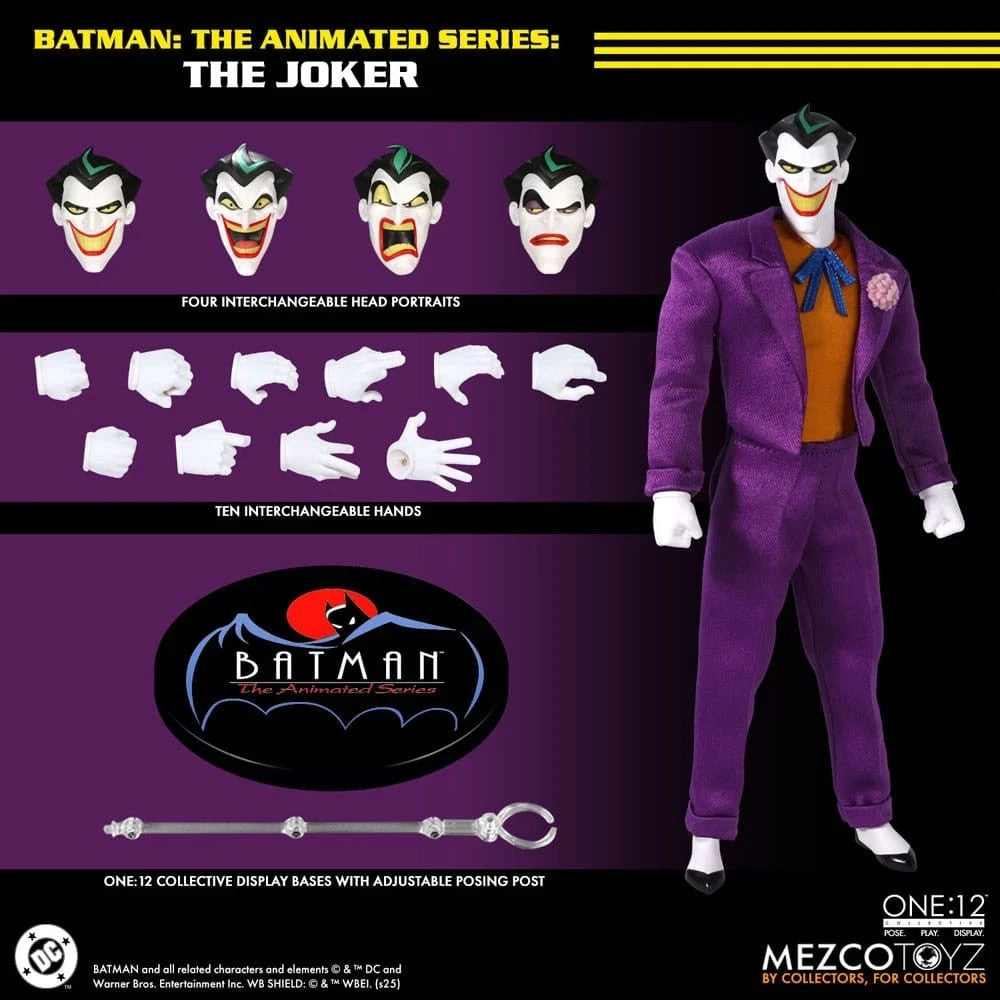 the ONE 12 COLLECTIVE: the ANIMATED SERIES – JOKER 1/12 Action Figure 17 cm