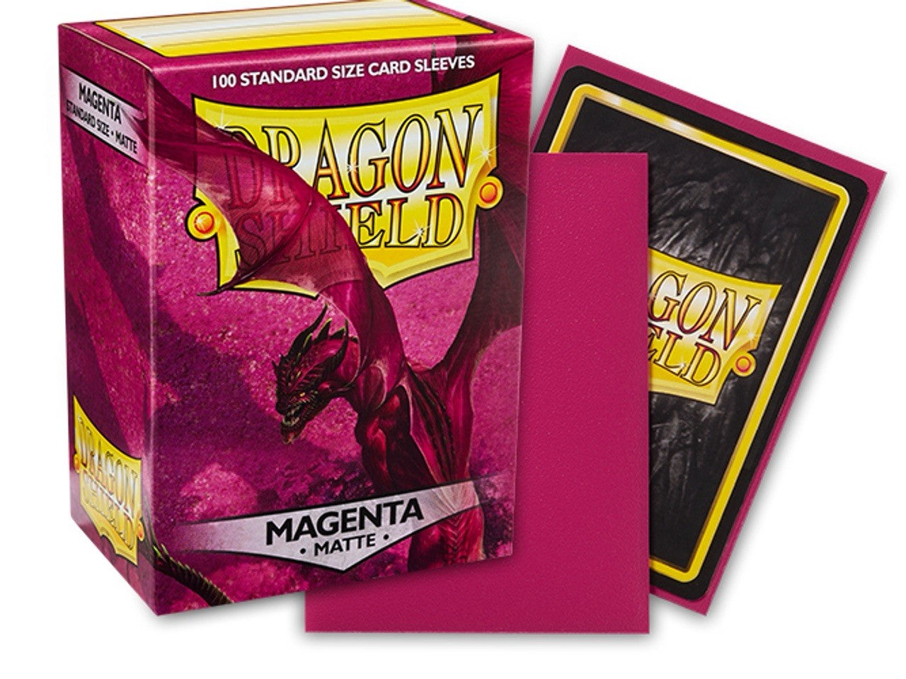 Dragon Shield Matte 100 Sleeves - Bustine Protettive MAGENTA Magic Pokemon Yugi 