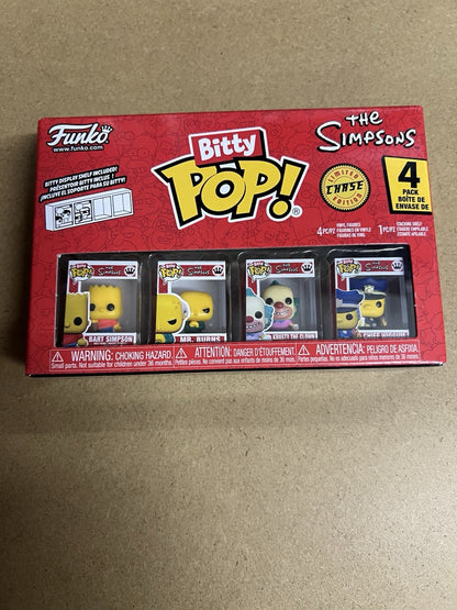 FUNKO BITTY POP 4 Pack The Simpsons Limited Chase Edition Sealed