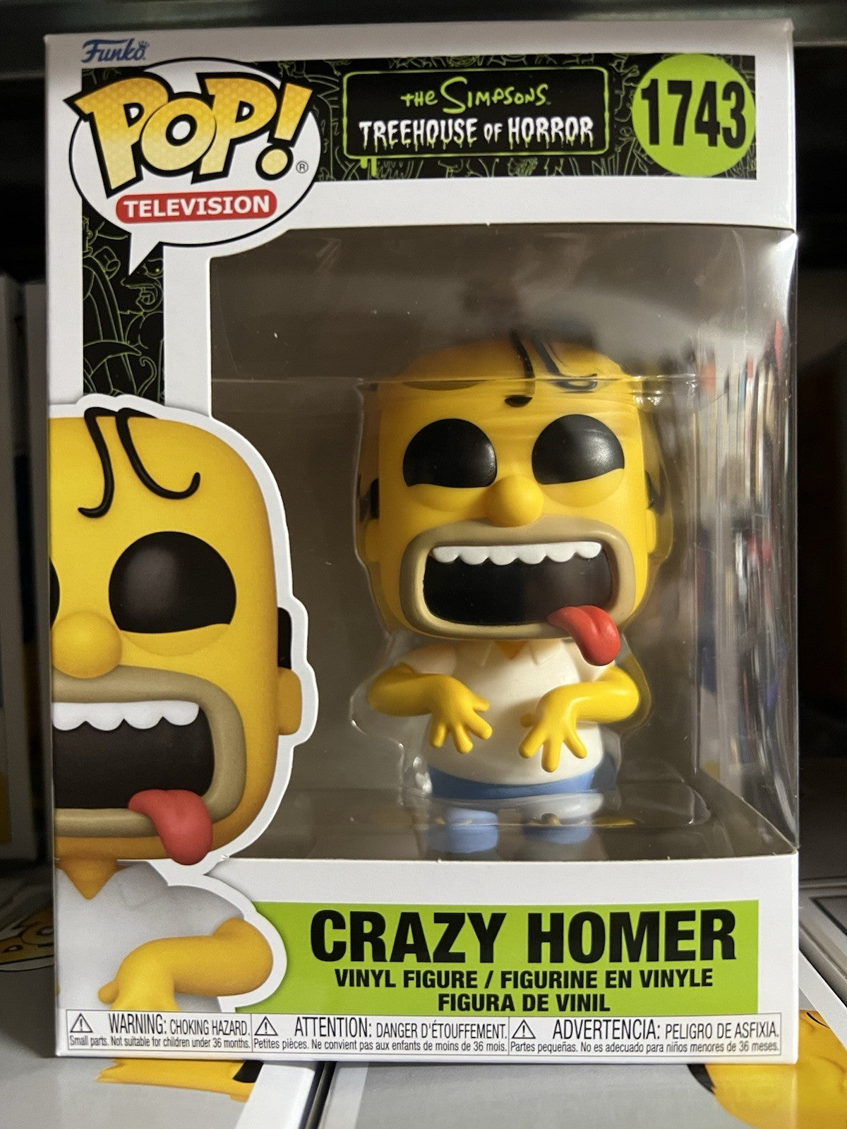 Funko Pop ! Tv The Simpsons TOH - (1743) Crazy Homer Horror Figure 9cm