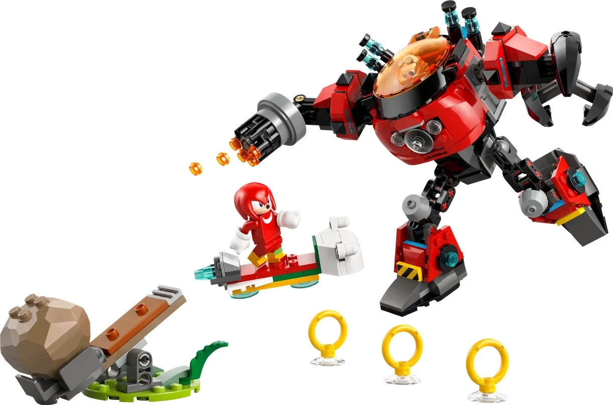 Lego Sonic The hedgehog 77005 Knuckles vs. il Mech Egg Crusher del Dr. Eggman