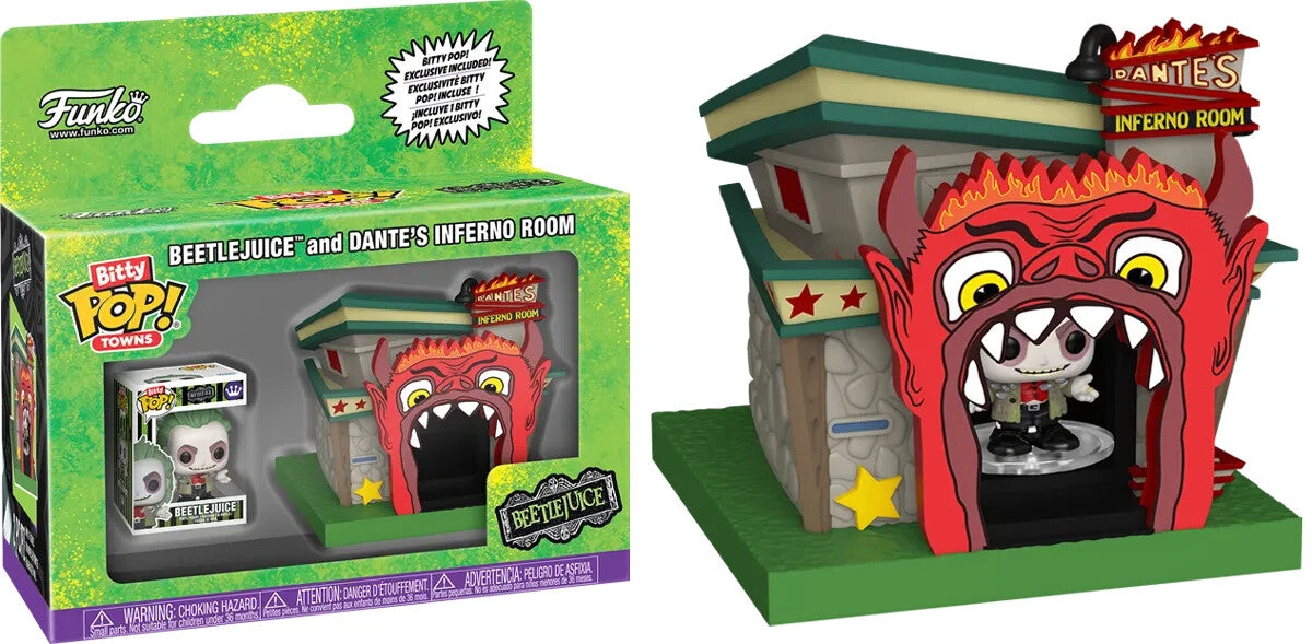Beetlejuice Bitty Pop! Towns Vinyl Beetlejuice and Dante's Inferno Room